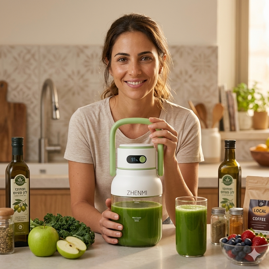 FreshGo - בלנדר נייד להכנת שייקים מכל מקום (1 ליטר)