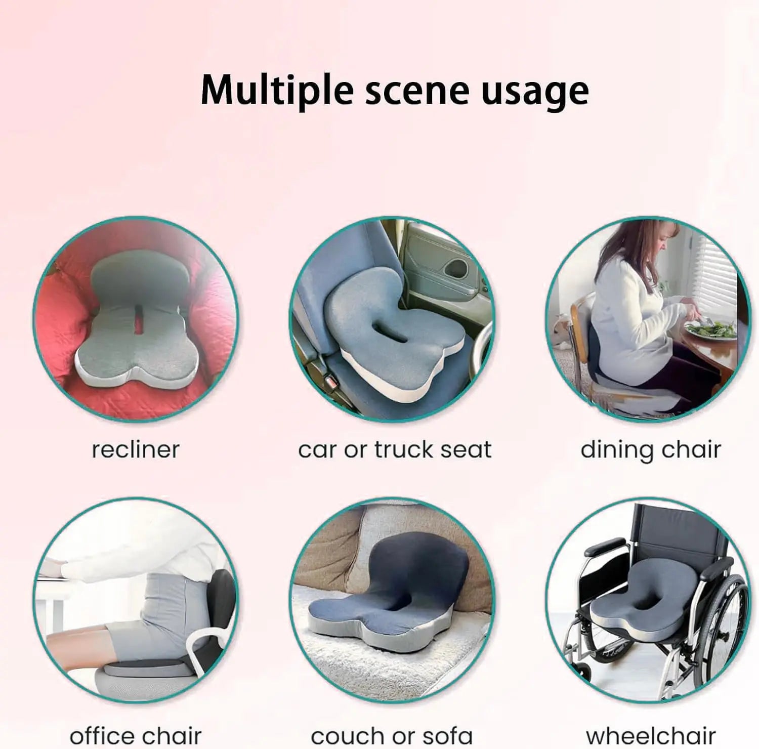 כרית מושב אורתופדית עם קצף זיכרון (Memory Foam)